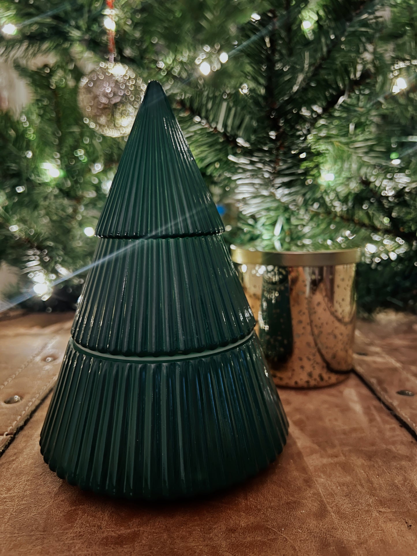 Fair Winds Fir Glass Tree Candle