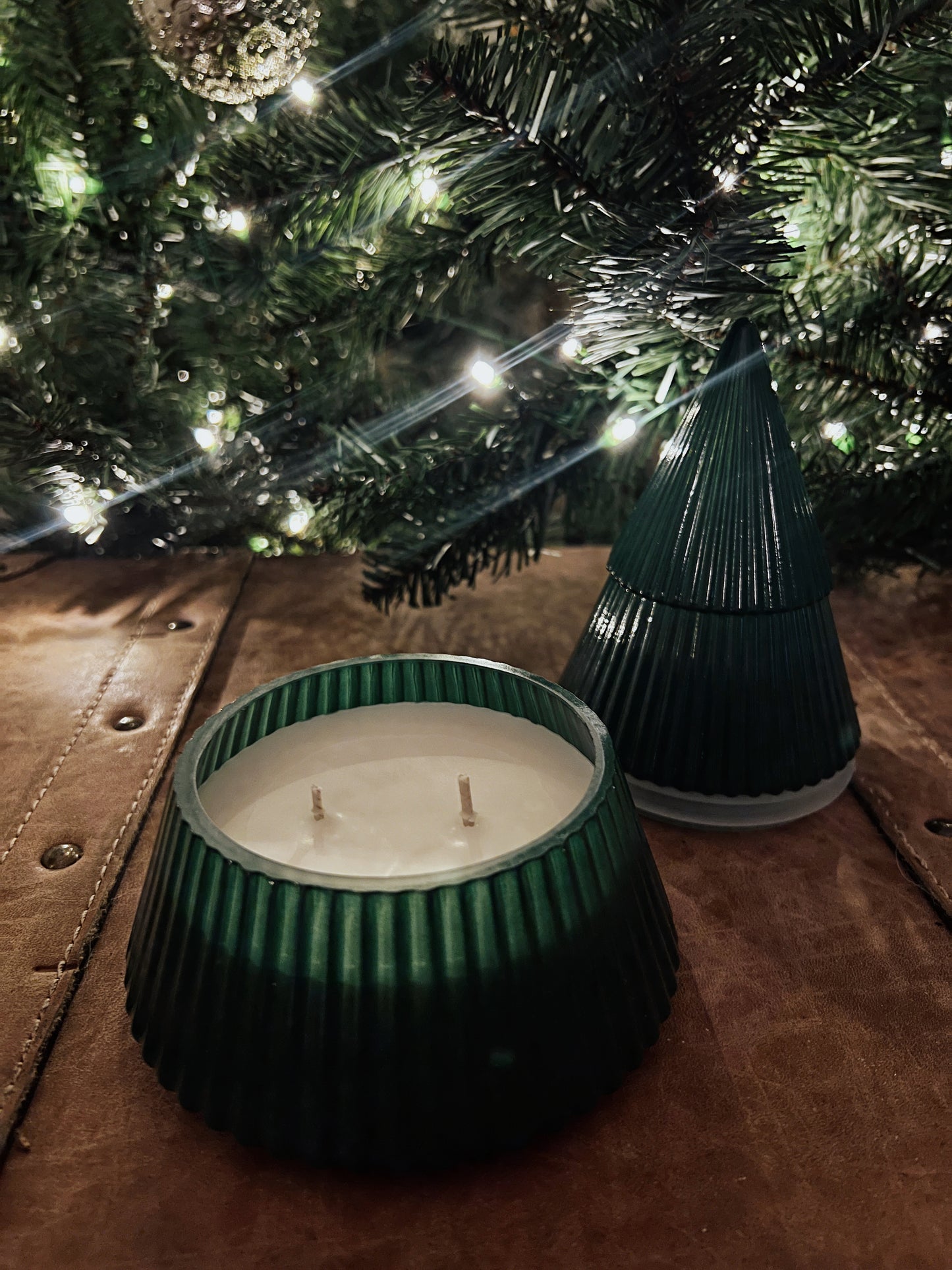 Fair Winds Fir Glass Tree Candle