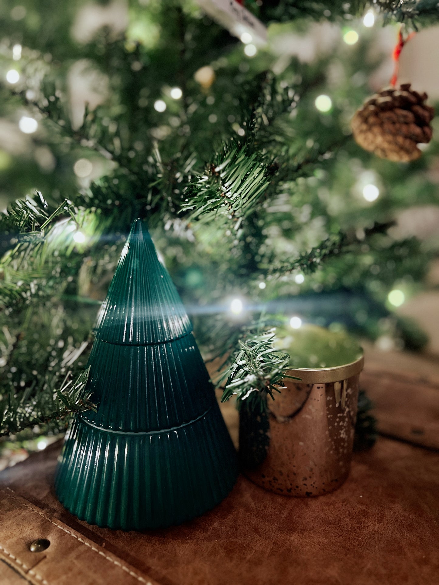 Fair Winds Fir Glass Tree Candle